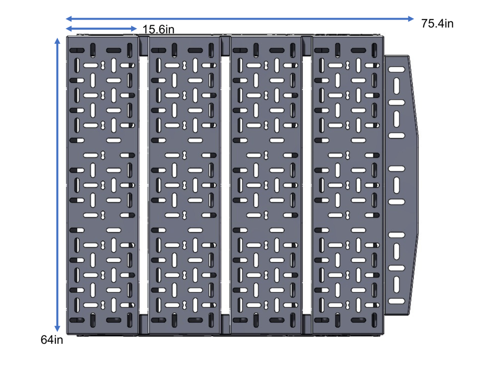 SPRINTER VAN PLATFORM 4-PANEL ALL ALUMINUM BED SYSTEM